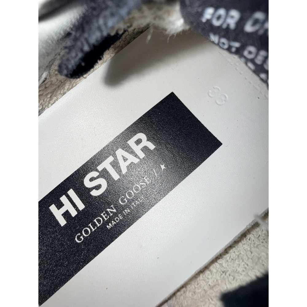 GOLDEN GOOSE Hi Star Glitter Star Black Pink Gold White Women's Sneakers Sz 38 - Picture 9 of 10